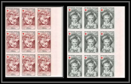 France N°1366/1367 Croix Rouge Red Cross 1962 Bloc 9 Non Dentelé ** MNH Imperf Cote 1080 Fragonard Tableau Painting - 1961-1970