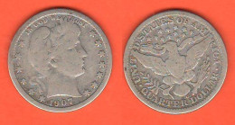 America Quarter 1907 O Barber USA United States America Silver  K 114 - 1892-1915: Barber