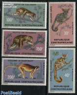 Central Africa 1971 Animals 5v, Mint NH, Nature - Animals (others & Mixed) - Monkeys - Centrafricaine (République)