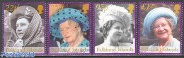 Falkland Islands 2002 Queen Mother 4v, Mint NH, History - Kings & Queens (Royalty) - Königshäuser, Adel