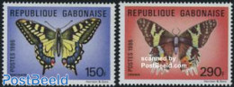Gabon 1986 Butterflies 2v, Mint NH, Nature - Butterflies - Unused Stamps