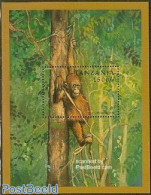 Tanzania 1998 Orangutan S/s, Mint NH, Nature - Animals (others & Mixed) - Monkeys - Tansania (1964-...)