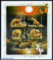 Congo Dem. Republic, (zaire) 1997 Elephants 4v M/s, Mint NH, Nature - Elephants - Sonstige & Ohne Zuordnung