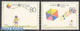 Madeira 1989 Europa 2v, Mint NH, History - Sport - Various - Europa (cept) - Kiting - Toys & Children's Games - Madeira