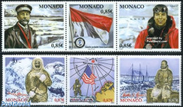 Monaco 2008 Polar Year & Expedition 6v (2x[::]), Mint NH, Science - Transport - Various - The Arctic & Antarctica - Sh.. - Unused Stamps