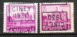 5949 C/D Voorafstempeling - CINEY 1930 - Rollini 1930-..