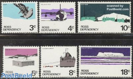 Ross Dependency 1972 Definitives 6v, Mint NH, Nature - Science - Transport - Birds - The Arctic & Antarctica - Automob.. - Voitures