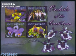 Grenada Grenadines 2009 Orchids 4v M/s, Mint NH, Nature - Flowers & Plants - Orchids - Grenade (1974-...)
