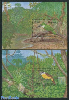 Guyana 1990 Birds 2 S/s, Mint NH, Nature - Birds - Guyana (1966-...)