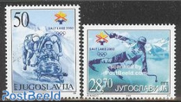 Yugoslavia 2002 Olympic Winter Games Salt Lake City 2v, Mint NH, Sport - (Bob) Sleigh Sports - Olympic Winter Games - .. - Unused Stamps