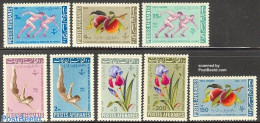 Afghanistan 1962 Children Day 8v, Mint NH, Nature - Sport - Flowers & Plants - Fruit - Sport (other And Mixed) - Obst & Früchte