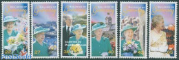 Guernsey 2002 Accession Golden Anniversary 6v, Mint NH, History - Nature - Kings & Queens (Royalty) - Flowers & Plants - Königshäuser, Adel