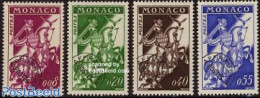 Monaco 1960 Precancels 4v, Mint NH, History - Nature - Knights - Horses - Ungebraucht
