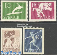 Sweden 1953 Sports 4v, Mint NH, Sport - Ice Hockey - Skiing - Sport (other And Mixed) - Neufs