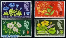 Great Britain 1964 Botanic Congress 4v, Mint NH, Nature - Flowers & Plants - Unused Stamps