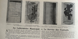 1905 LE SERVICE DES EXPLOSIFS - LABORATOIRE MUNICIPAL - PARIS - LA VIE ILLUSTRÉE - 1900 - 1949