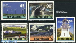 New Zealand 2006 Renewable Energy 5v, Mint NH, Nature - Science - Various - Water, Dams & Falls - Energy - Agriculture.. - Ungebraucht