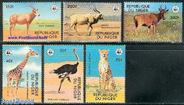 Niger 1978 WWF, Animals 6v, Mint NH, Nature - Animals (others & Mixed) - Cat Family - Giraffe - World Wildlife Fund (W.. - Níger (1960-...)