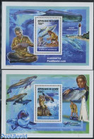 Guinea, Republic 2006 Scouting, Sea Mammals 2 S/s, Mint NH, Nature - Sport - Various - Sea Mammals - Scouting - Lighth.. - Leuchttürme