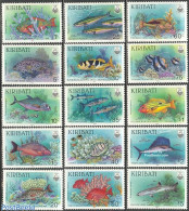 Kiribati 1990 Definitives, Fish 15v, Mint NH, Nature - Fish - Fishes