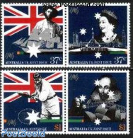 Australia 1988 U.K. Joint Issue 2x2v [:], Mint NH, History - Performance Art - Sport - Various - Flags - Music - Popul.. - Ongebruikt