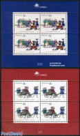 Portugal 1995 Fire Brigade History 2 S/s, Mint NH, Transport - Fire Fighters & Prevention - Unused Stamps