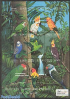 Sierra Leone 2000 Parrots 9v M/s, Mint NH, Nature - Birds - Parrots - Autres & Non Classés