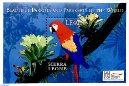 Sierra Leone 2000 Stamp Show, Parrot S/s, Mint NH, Nature - Birds - Parrots - Sonstige & Ohne Zuordnung