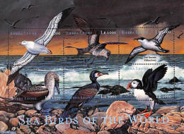 Sierra Leone 2000 Sea Birds 6v M/s, Wandering Albatros, Mint NH, Nature - Birds - Autres & Non Classés