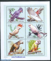 Guinea, Republic 2001 Parrots 6v M/s, Mint NH, Nature - Birds - Parrots - Other & Unclassified