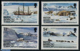 British Antarctica 1985 Graham Island 4v, Mint NH, Nature - Science - Transport - Dogs - The Arctic & Antarctica - Air.. - Airplanes