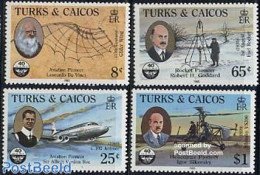 Turks And Caicos Islands 1985 I.C.A.O. 4v, Mint NH, Transport - Helicopters - Aircraft & Aviation - Helicopters