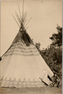 CP Carte Photo D'époque Photographie Vintage Indien Tente Tepee - Unclassified
