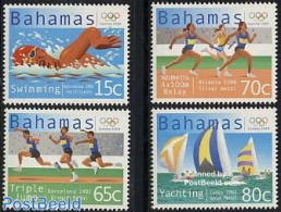 Bahamas 2000 Olympic Games 4v, Mint NH, Sport - Athletics - Olympic Games - Sailing - Swimming - Athletics