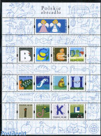 Poland 2006 Polish Alphabet Part 1 13v M/s, Mint NH, Health - Nature - Religion - Science - Food & Drink - Fruit - Ang.. - Unused Stamps