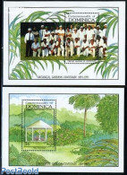 Dominica 1992 Botanic Garden 2 S/s, Mint NH, Nature - Sport - Gardens - Cricket - Cricket