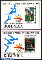 Dominica 1992 Olympic Games 2 S/s, Mint NH, Sport - Gymnastics - Hockey - Olympic Games - Gymnastik