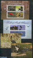 Guyana 2012 Birds 4 S/s, Mint NH, Nature - Birds - Birds Of Prey - Ducks - Guyane (1966-...)