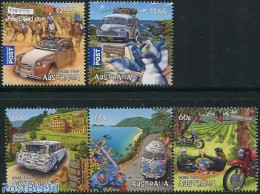 Australia 2012 Road Trip 5v (2v+[::]), Mint NH, Nature - Sport - Transport - Birds - Camels - Fish - Parrots - Diving .. - Unused Stamps