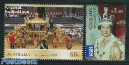 Australia 2013 Diamond Anniversary Of Coronation 2v, Mint NH, History - Nature - Transport - Kings & Queens (Royalty) .. - Ongebruikt