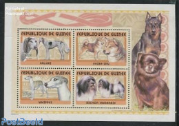 Guinea, Republic 2002 Dogs 4v M/s, Mint NH, Nature - Dogs - Other & Unclassified
