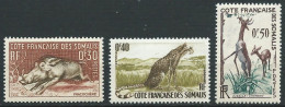 COTE FRANCAISE DES SOMALIS 1958 - FAUNA SALVAJE - YVERT 287/289 - Unused Stamps