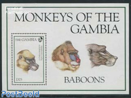 Gambia 1994 Monkey S/s, Mint NH, Nature - Animals (others & Mixed) - Monkeys - Gambia (...-1964)