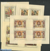 Czechoslovkia 1970 Icons 4 M/ss, Mint NH, Art - Paintings - Sonstige & Ohne Zuordnung