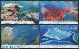 Australia 2013 Coral Reefs 4v (2x [:]), Mint NH, Nature - Fish - Turtles - Unused Stamps