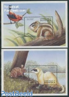 Dominica 1999 Animals 2 S/s, Mint NH, Nature - Animals (others & Mixed) - Dominikanische Rep.