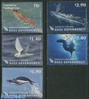 Ross Dependency 2013 Antarctic Food Web 5v, Mint NH, Nature - Animals (others & Mixed) - Birds - Penguins - Sea Mammals - Otros & Sin Clasificación