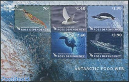 Ross Dependency 2013 Antarctic Food Web 5v M/s, Mint NH, Nature - Animals (others & Mixed) - Birds - Penguins - Sea Ma.. - Other & Unclassified