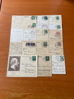 +++ Sammlung Deutsches Reich 15 Postkarten Mit Zugstempel  +++  - Collections (without Album)