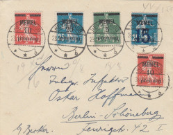 Deutsches Reich Memel Brief 1921 - Memel (Klaïpeda) 1923